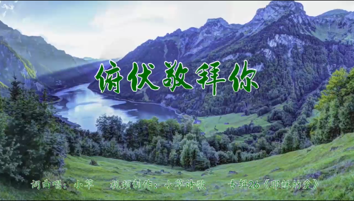 俯伏敬拜你