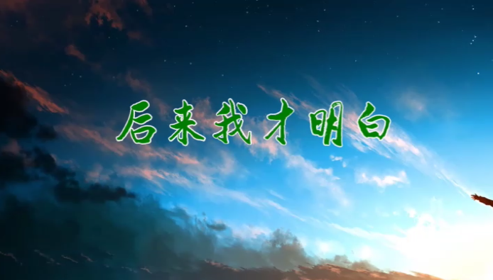后来我才明白